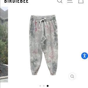 Birdiebee tie dye joggers, size medium